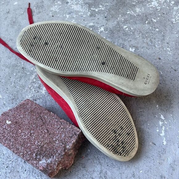 Gucci Red nylon high tops - Picture 10 of 10